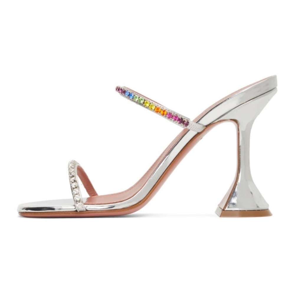 Amina Muaddi Gilda Rainbow Heels